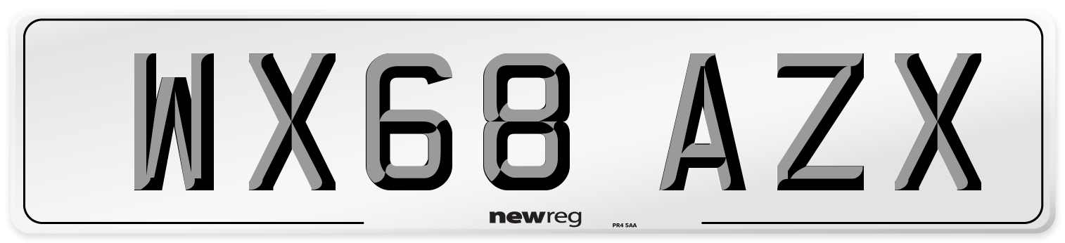 WX68 AZX Number Plate from New Reg